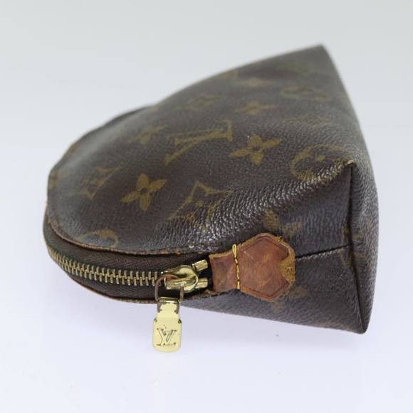 LOUIS VUITTON Monogram Pochette Cosmetic PM Cosmetic Pouch M47515 LV Auth 78301 - Picture 4 of 16